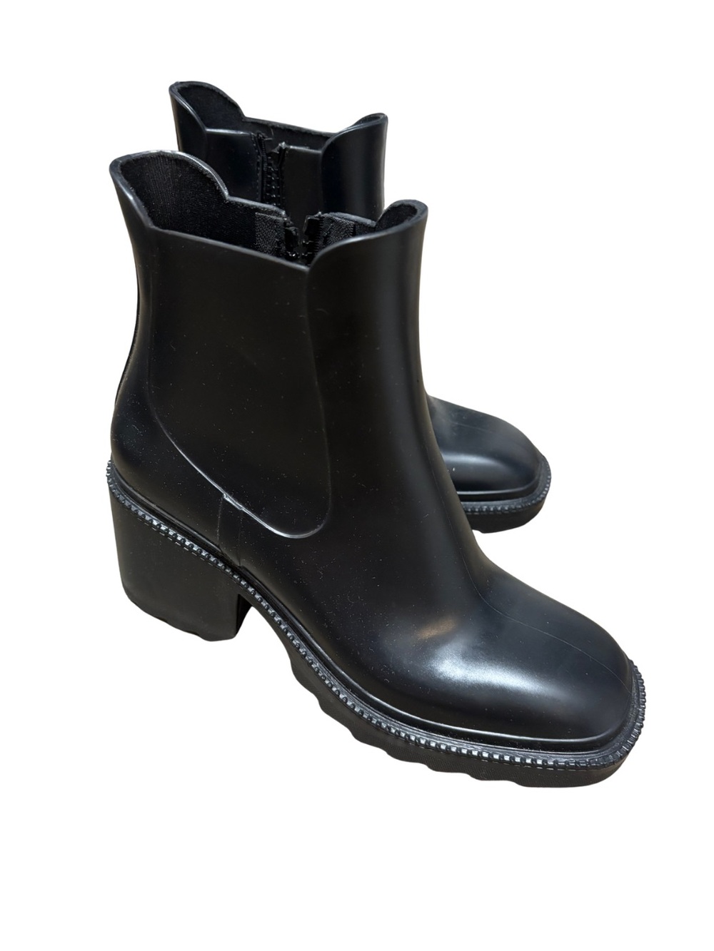INC International Concepts Black Chunky Heel Ankle Booties